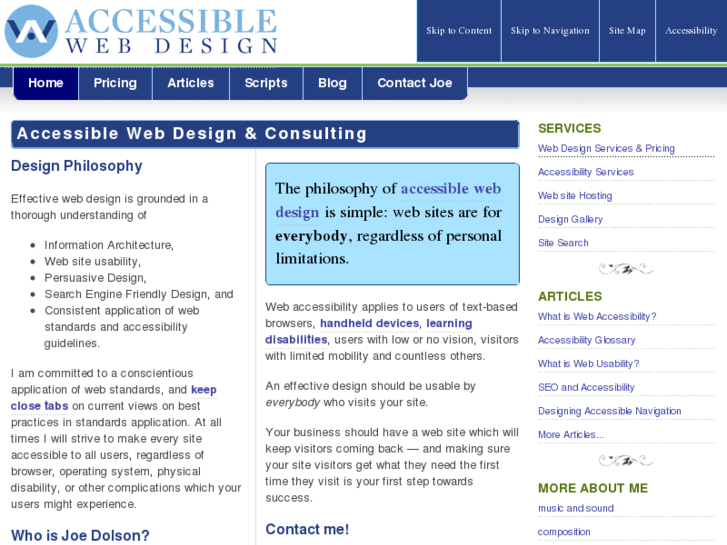 www.accessiblewebdesign.org