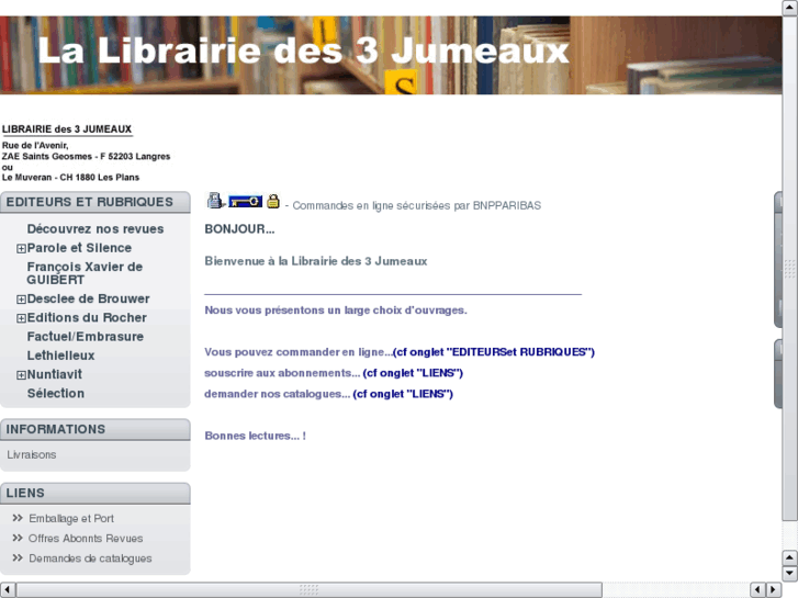 www.librairiedes3jumeaux.mobi