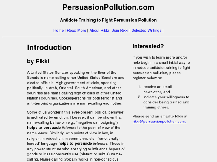 www.persuasionpollution.com