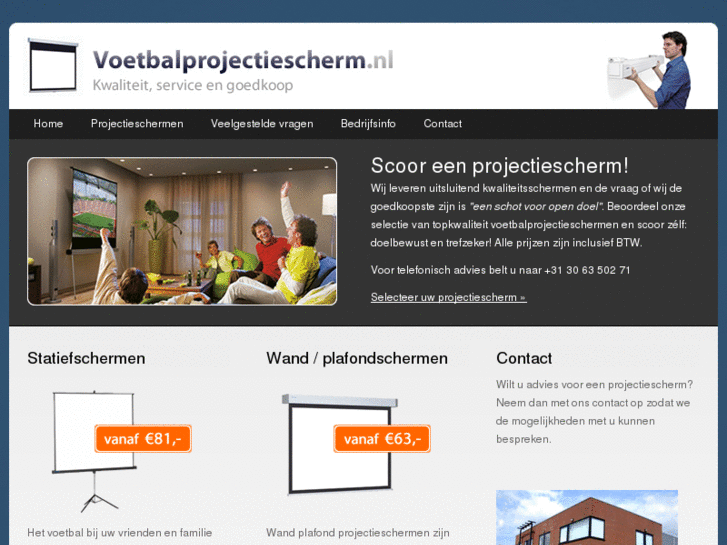 www.voetbalprojectiescherm.com