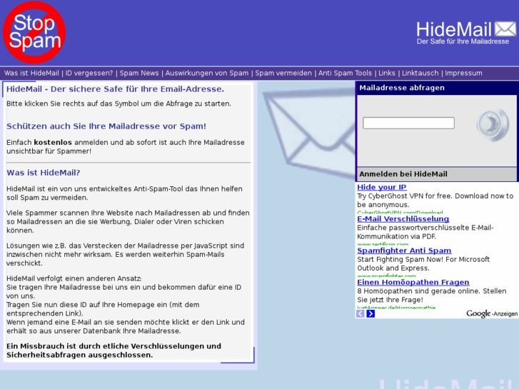 www.hidemail.de