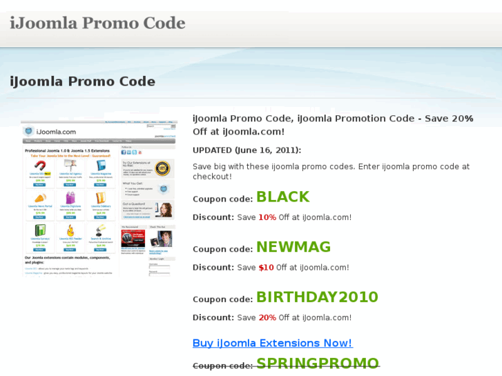 www.ijoomlapromocode.com