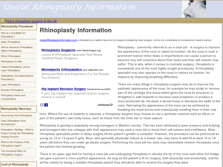 www.usefulrhinoplastyinformation.com