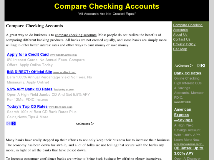 www.comparecheckingaccounts.org
