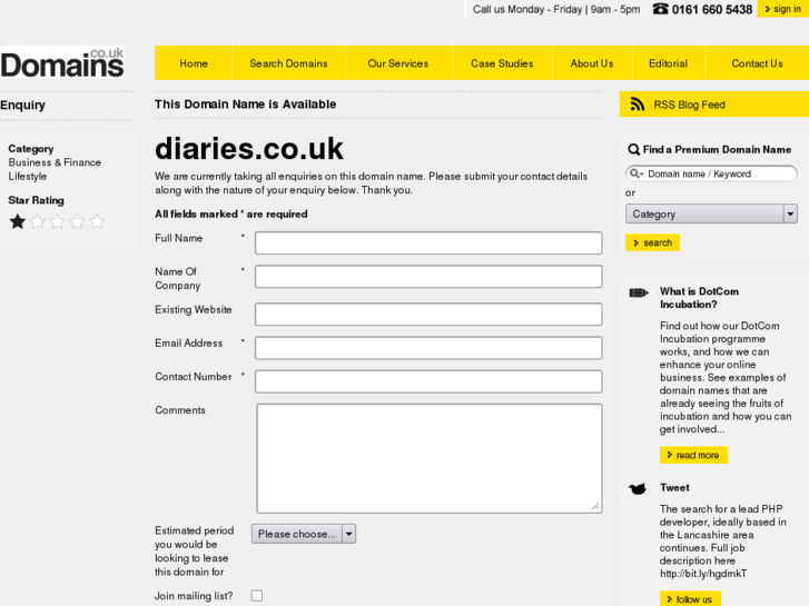 www.diaries.co.uk