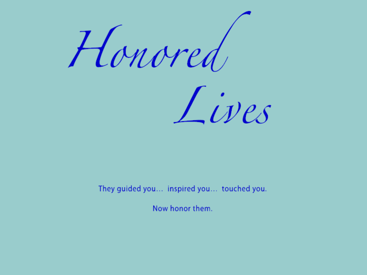 www.honoredlives.com