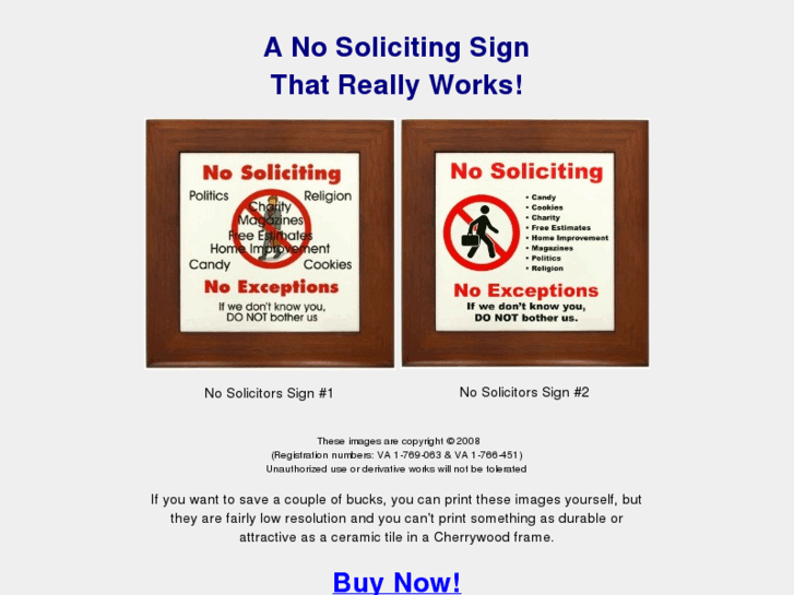 www.no-solicitors-sign.com