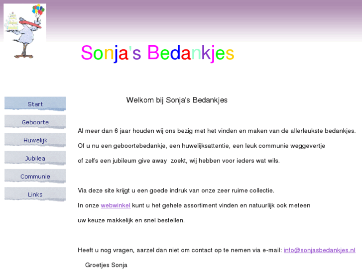 www.sonjasbedankjes.nl