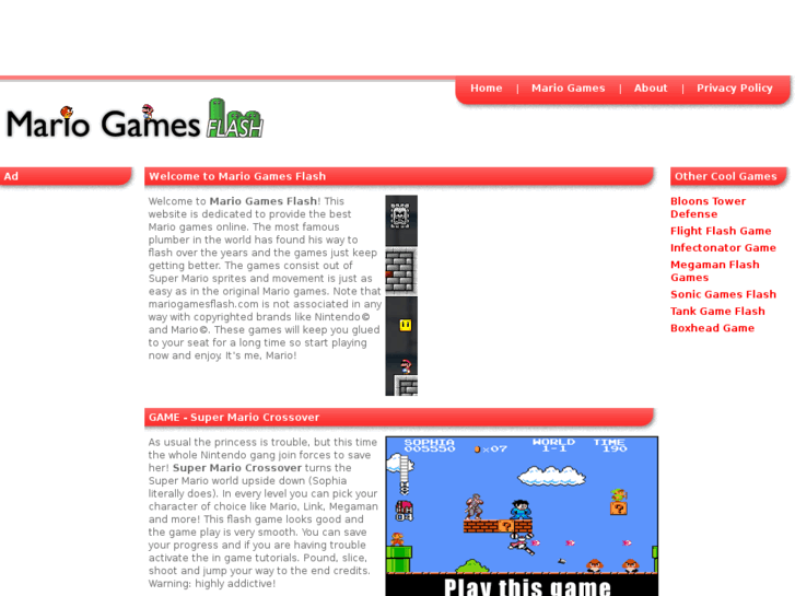 www.mariogamesflash.com