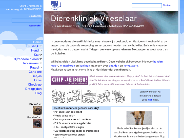 www.dierenklinieklemmer.nl