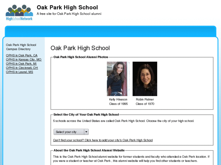 www.oakparkhighschoolalumni.com