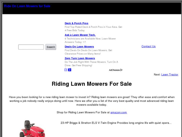 www.rideonlawnmowersforsale.com