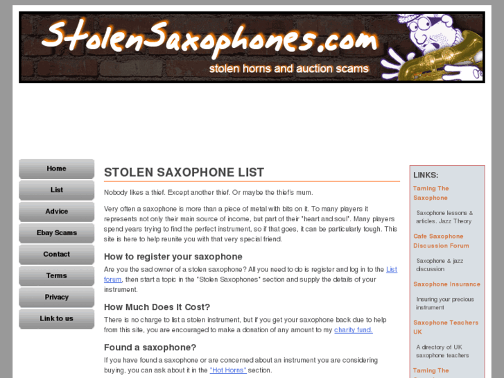 www.stolensaxophones.com