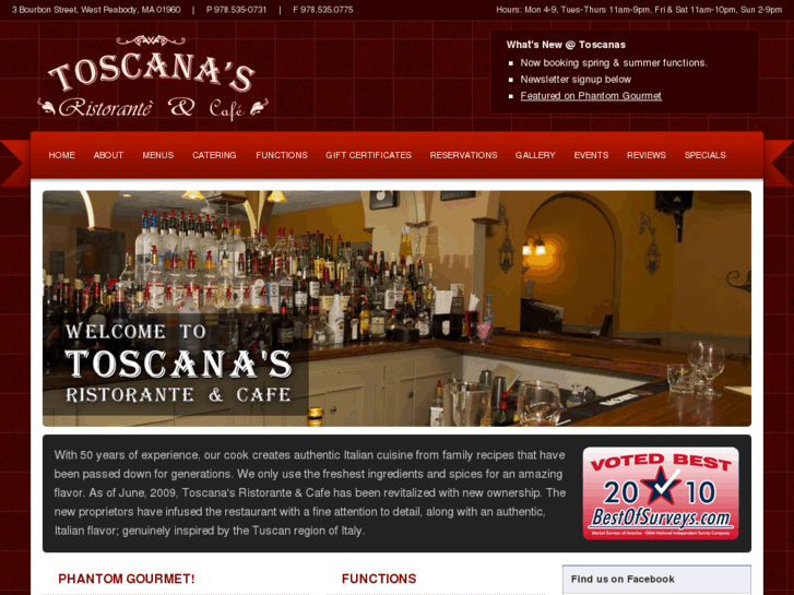 www.toscanasrestaurant.com