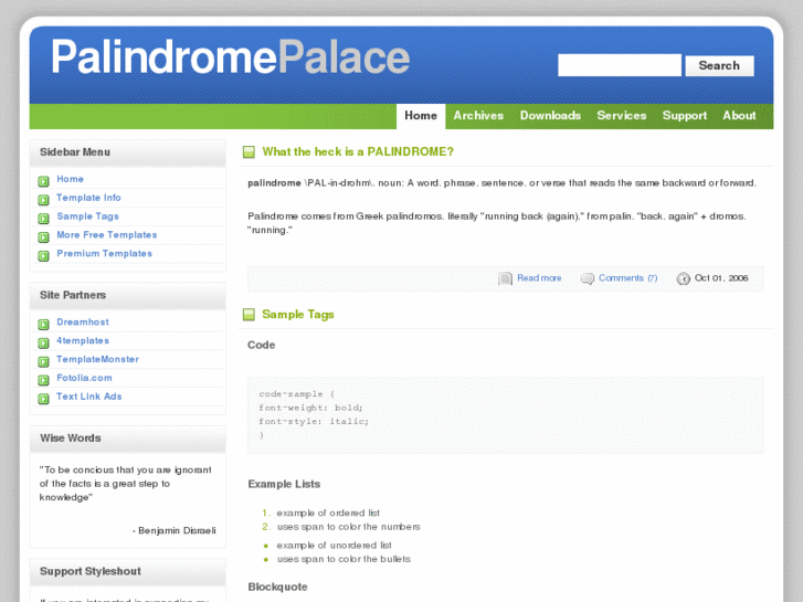 www.palindromepalace.com