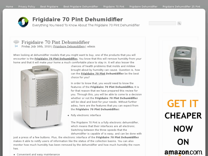 www.frigidaire70pintdehumidifier.org