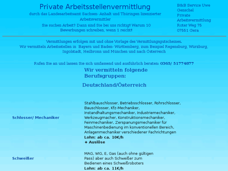 www.arbeitsstellenvermittlung.com