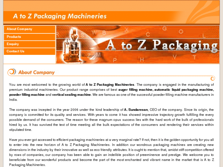 www.atozpackagingmachineries.com