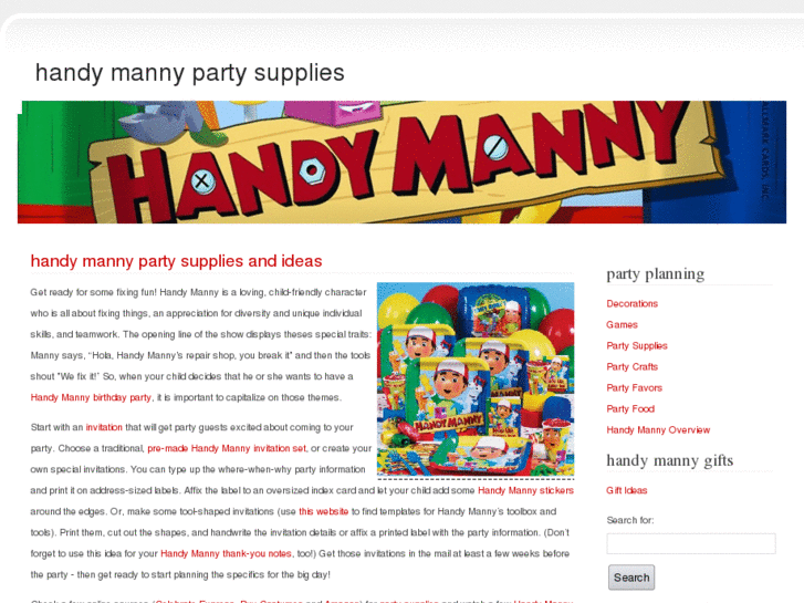 www.handymannypartysupplies.com