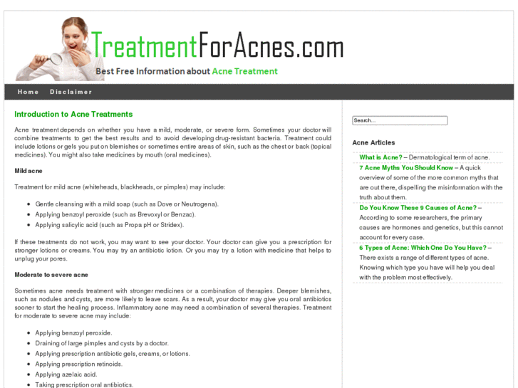 www.treatmentforacnes.com