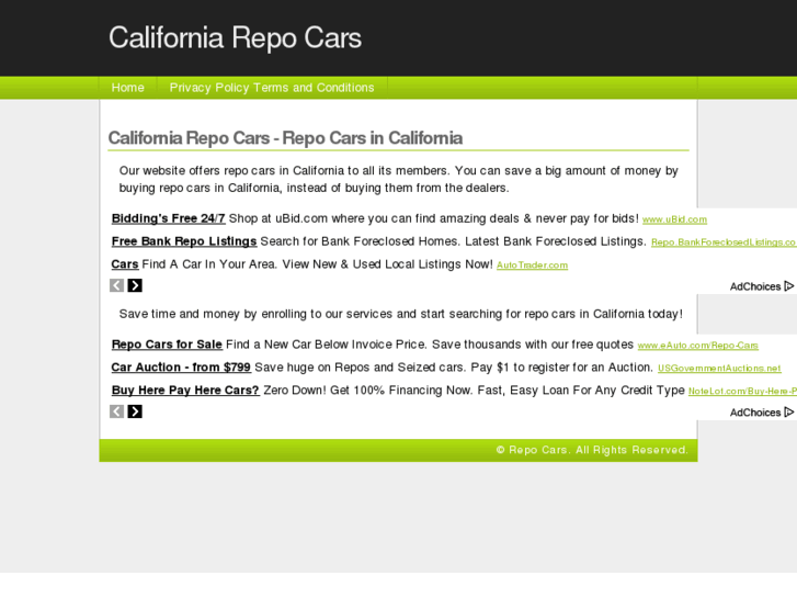 www.californiarepocars.com