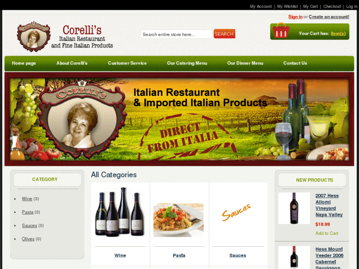 www.corellisitalianfood.com