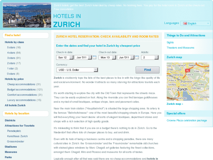 www.hotelinzurich.net