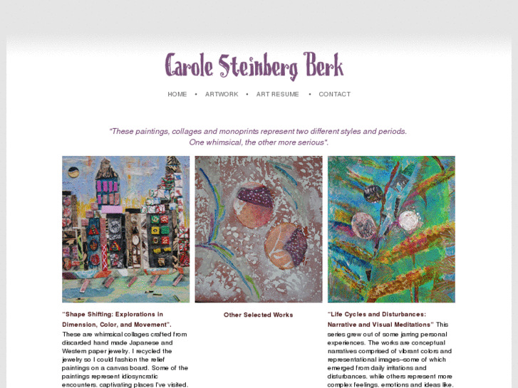 www.carolesteinbergberk.com