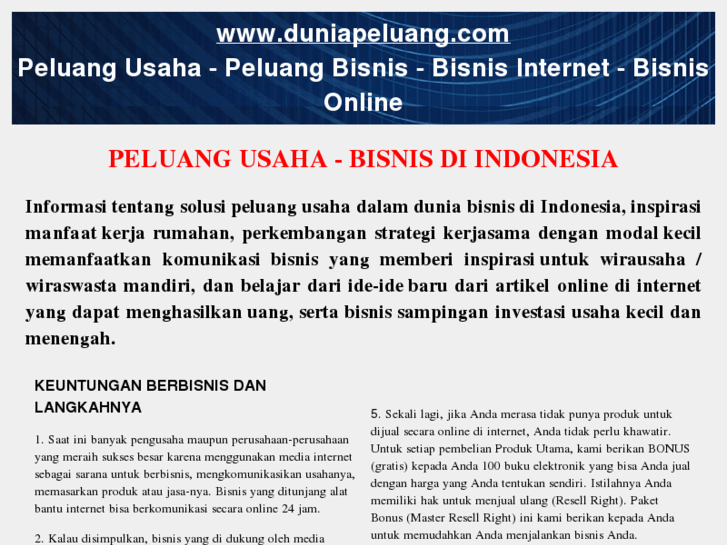 www.duniapeluang.com