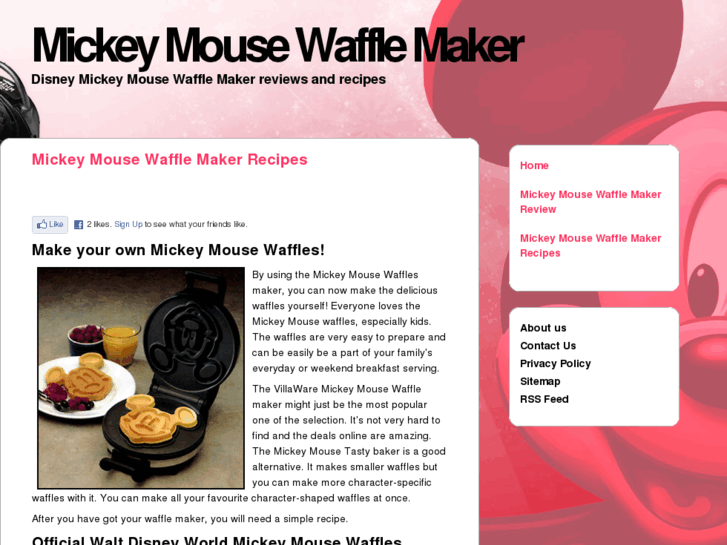 www.mickeymousewafflemaker.com