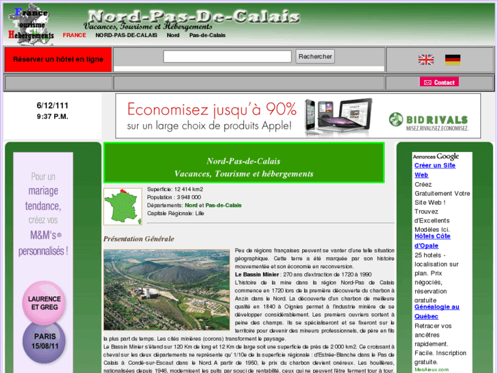 www.nord-pas-de-calais-tourisme-hebergements.com