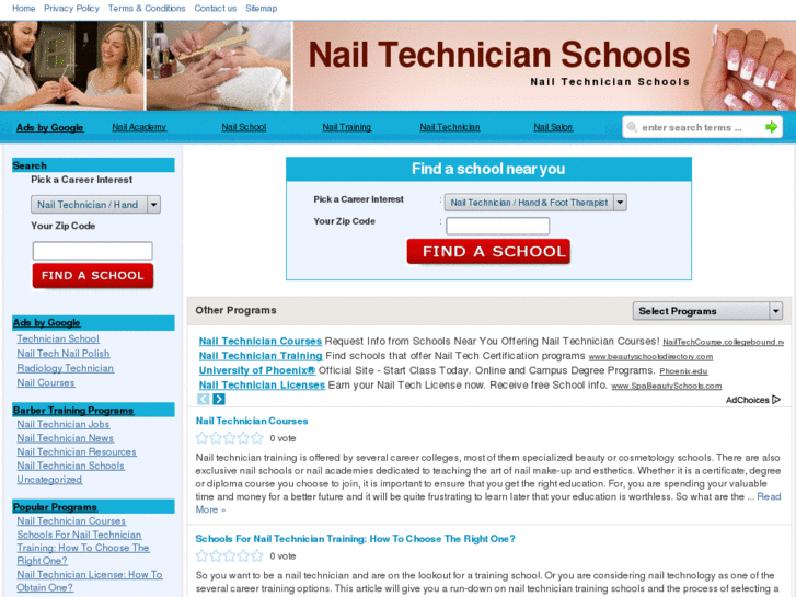 www.nailtechnicianschools.org