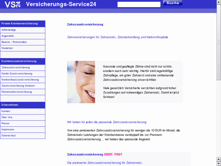 www.zahnversicherungen.com