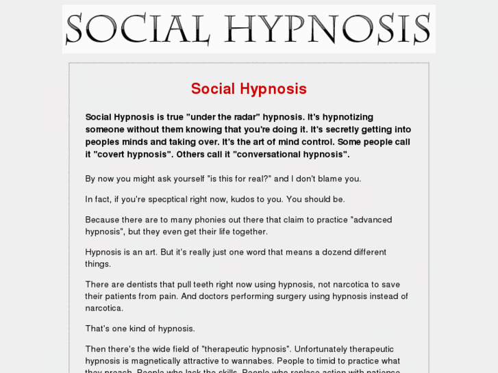 www.socialhypnosis.com