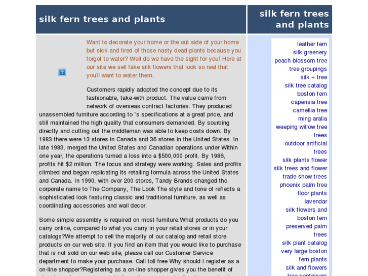 www.silk-fern-trees-and-plants.com