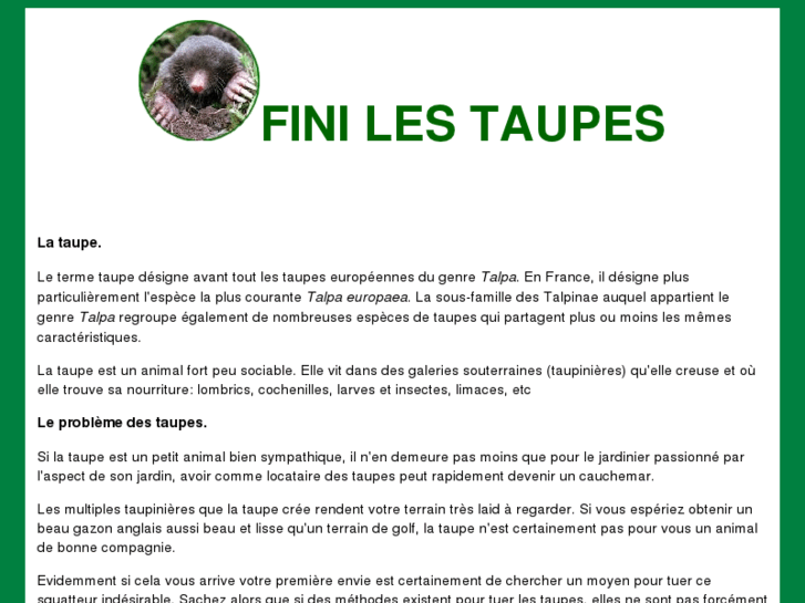 www.fini-les-taupes.com