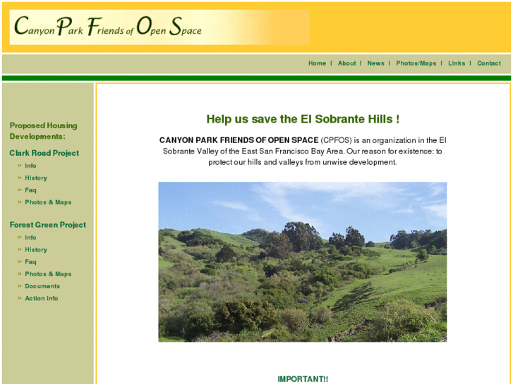 www.saveelsobrantehills.org