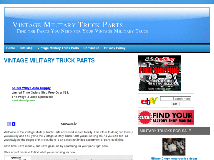 www.vintagemilitarytruckparts.com