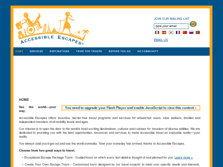 www.accessibleescapes.com
