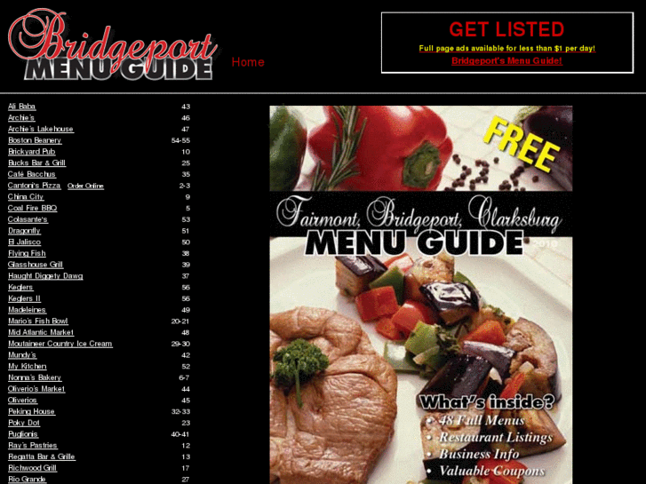 www.bridgeportmenuguide.com