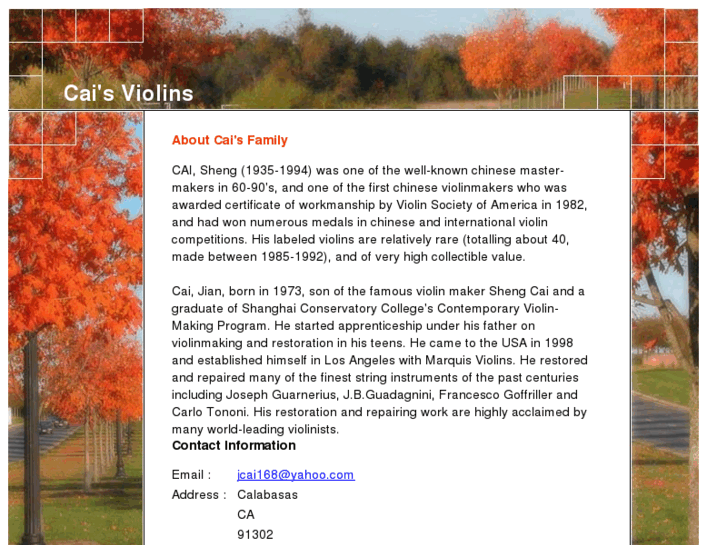 www.caisviolin.com