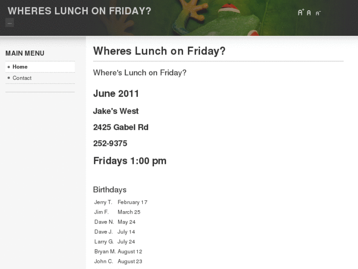 www.fridaylunch.net