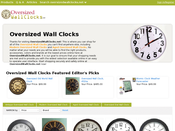 www.oversizedwallclocks.net