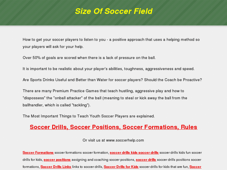 www.sizeofsoccerfield.com