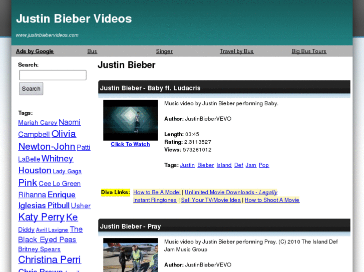 www.justinbiebervideos.com