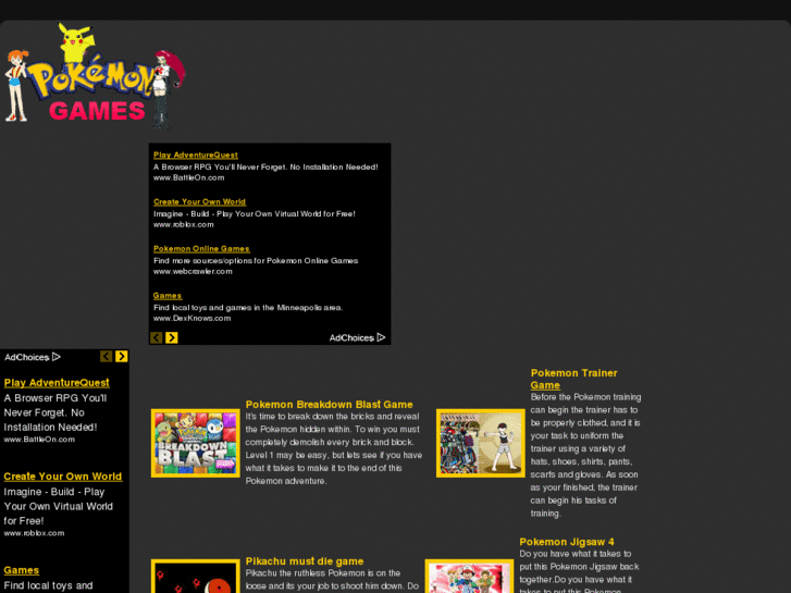 www.pokemongamesland.com