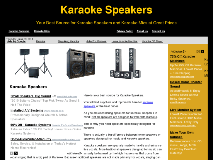 www.karaokespeakers.org