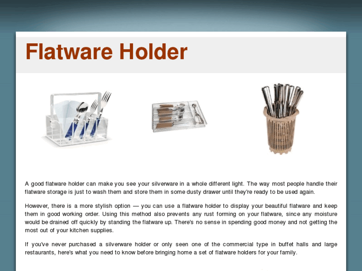 www.flatwareholder.com