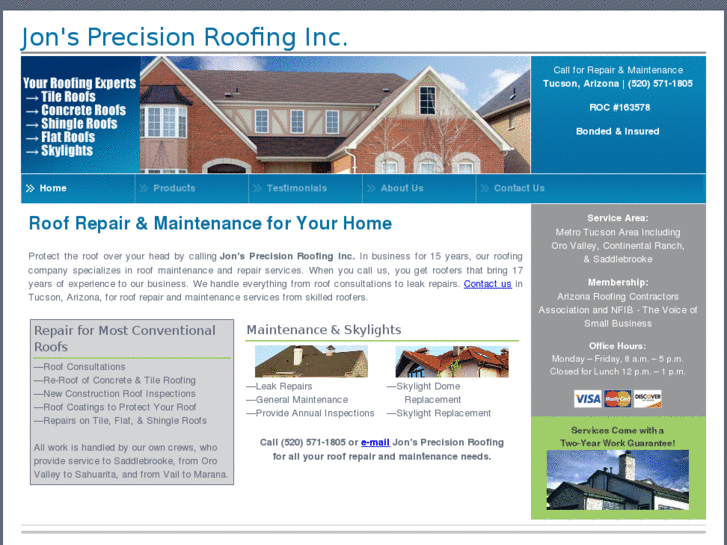 www.jonsprecisionroofingaz.com