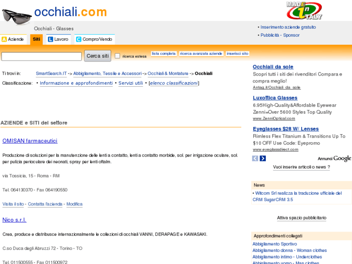 www.occhiali.com